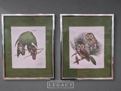 Whooooo Ray Harm Signed Owl Prints Lot of 2
