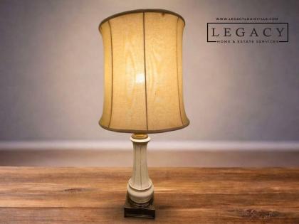 Get Lit Vintage White Ceramic Brass Table Lamp 