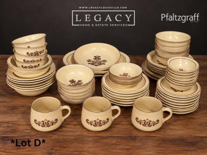Pfaltzgraff Village Pattern Stoneware Dinnerware Set Lot D