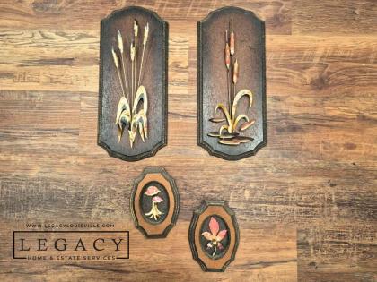 Wood Be Nice To View Vintage Brass Copper Metal Nature Wall Plaques