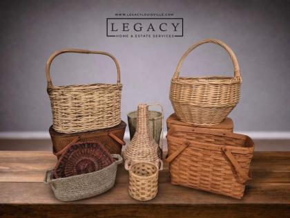A Tisket A Tasket Vintage Wicker, Rattan, Longaberger Baskets