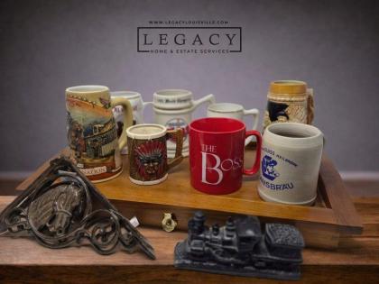 Cheers To Vintage Beer Steins, Mugs, Collectibles, Wood Tray Decor