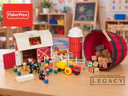Vintage Fisher-Price Little People Farm And ABC Blocks