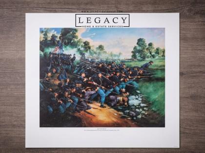 FRET THE ENEMY Civil War Print 5th Ohio Cincinnati Regiment Culp's Hill Gettysburg 1863