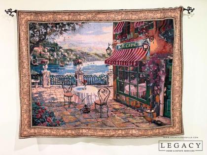 Le Cafe II Large Woven Wall Hanging Tapestry