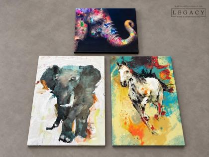 Elephant and Horse Wall Art Collection