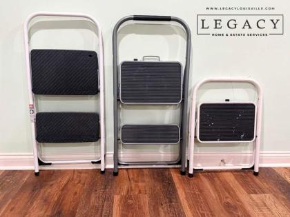 Lot of 3 Folding Step Stools