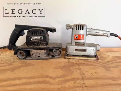 Craftsman 3 Inch Belt Sander and Black and Decker Finishing Sander