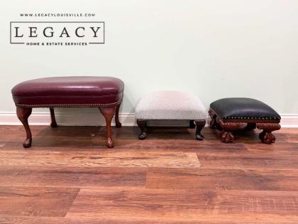 Lot of 3 Assorted Footstools