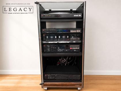 Fisher Hi Fi Stack System in Fisher Stereo Cabinet