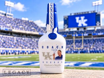 2009 Maker's Mark Coach Rich Brooks UK Wildcats Limited Edition Bourbon Bottle