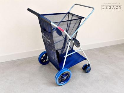 Rio Beach Wonder Wheeler Folding Beach Cart with Bonus Mesh Inserts - Blue