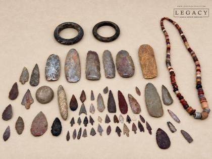 HUGE Arrowhead, Stone and Bead Collection Lot