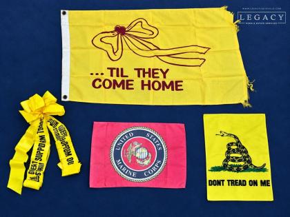 Lot of 4 Gulf War Era Patriotic Flags and Ribbons