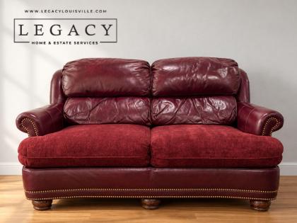 Hancock and Moore Burgundy Loveseat
