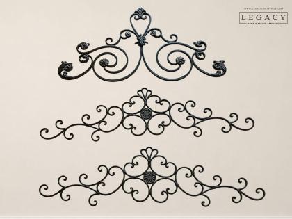 Three Decorative Scrollwork Wall Hangings