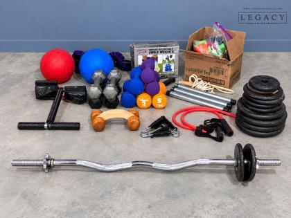 Assorted Weights and Exercise Equipment Lot