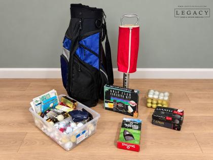 Large Golf Bag, Balls and Accessories Lot