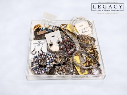 Massive Fashion Jewelry Lot: Bangles, Earrings, Pearl Strands, Beaded Necklaces & More
