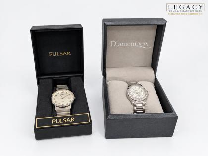 Vintage Watches: Timex Pulsar & DMQ Diamonique in Original Boxes