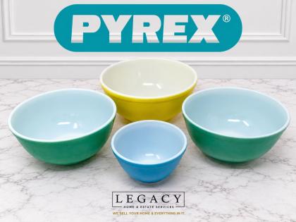 Vintage Pyrex Primary Colors 400 Series Nesting Mixing Bowls Set