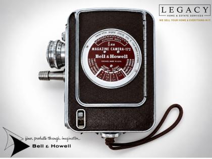 Vintage Bell & Howell 8mm Magazine Movie Camera Model 172 with Leather Case