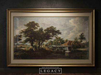 Framed Meindert Hobbema 'The Watermill' Landscape Print