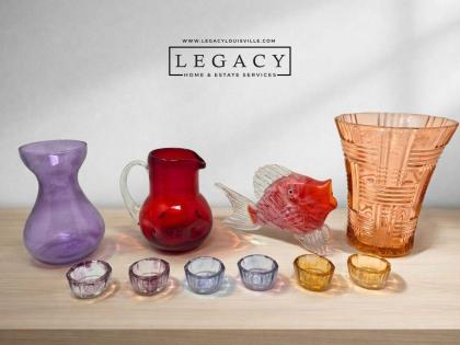 Colors Of The Rainbow Lot of Vintage Colored Art Glass Pieces