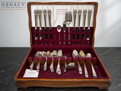 Vintage 1847 Rogers Bros. "Eternally Yours" Silverplate Flatware Set