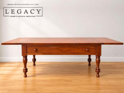 Cherry Drop Leaf Coffee Table with Drawer