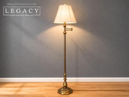 Brass Swing Arm Floor Lamp