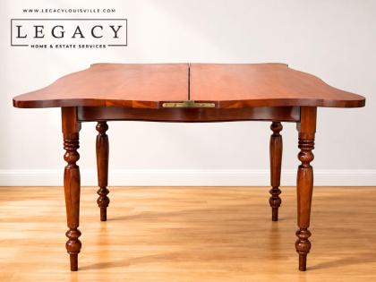 Cherry Wood Game Table with Fold Over Top