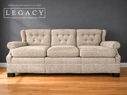 Floral Motif Patterned Tufted Sofa