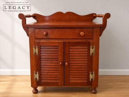 Cherry Wood Washstand Cabinet