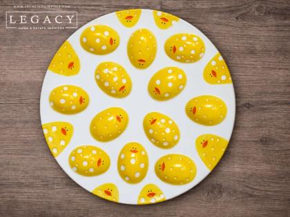 By Ganz Easter Chick Deviled Egg Serving Platter