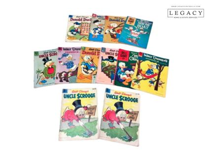 12 Walt Disney Comic Books Featuring Donald Duck and Uncle Scrooge
