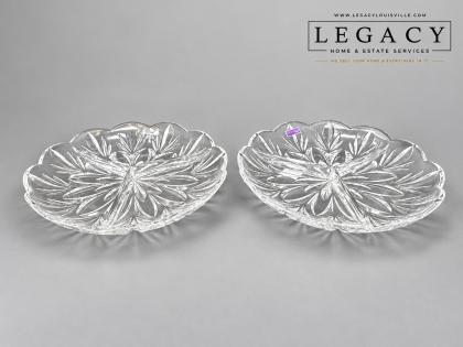 Pair of Marquis by Waterford Canterbury Lead Crystal Relish Dishes - Made in Germany