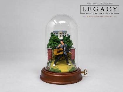 Franklin Mint Elvis Presley Graceland 'Love Me Tender' Limited Edition Music Box Dome
