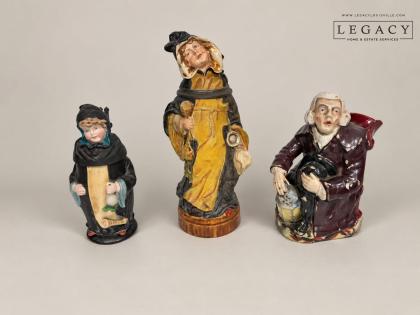 Three Ceramic Character Steins and Jugs