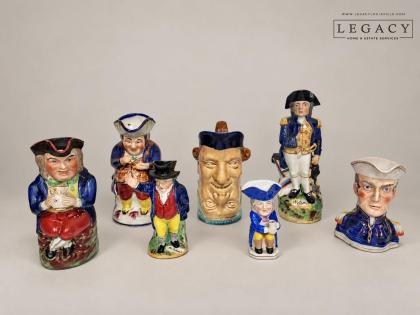 Seven Toby and Character Jugs