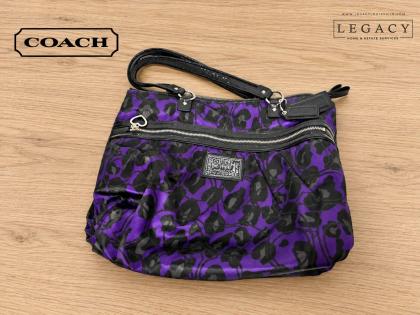 Coach Purple Leopard Print Tote