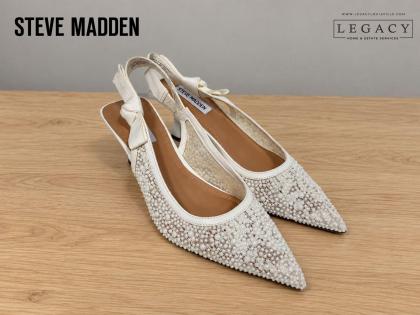 Steve Madden Ivory Slingback Heels, Size 8