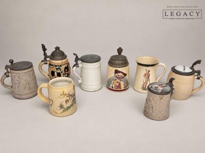 Eight Assorted Beer Steins and Mugs