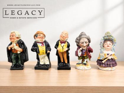 Lot of 5 Royal Doulton and Capodimonte Style Dickens Character Figurines