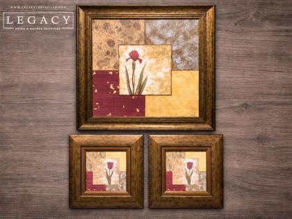 Lot of 3 Iris and Tulip Wall Art Set Kimberly Signed Framed Prints
