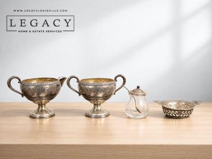 Weighted Sterling Silver Tableware, Gorham Sterling Dish and Jar with Sterling Lid and Spoon