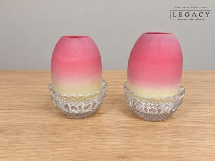 Pair of Pink Glass Fairy Lights