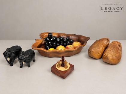 Rock Fruit and Wooden Decor Lot