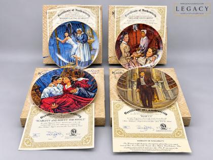 Lot of 4 Gone With the Wind Edwin M. Knowles Limited Edition Collector Plates