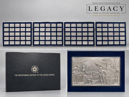 The Bicentennial History of the United States – 100 Commemorative Metal Plaques with Display Case